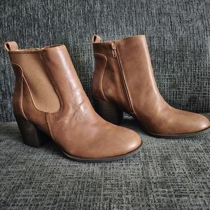 LUCKY BRAND Leather Bootie Heels